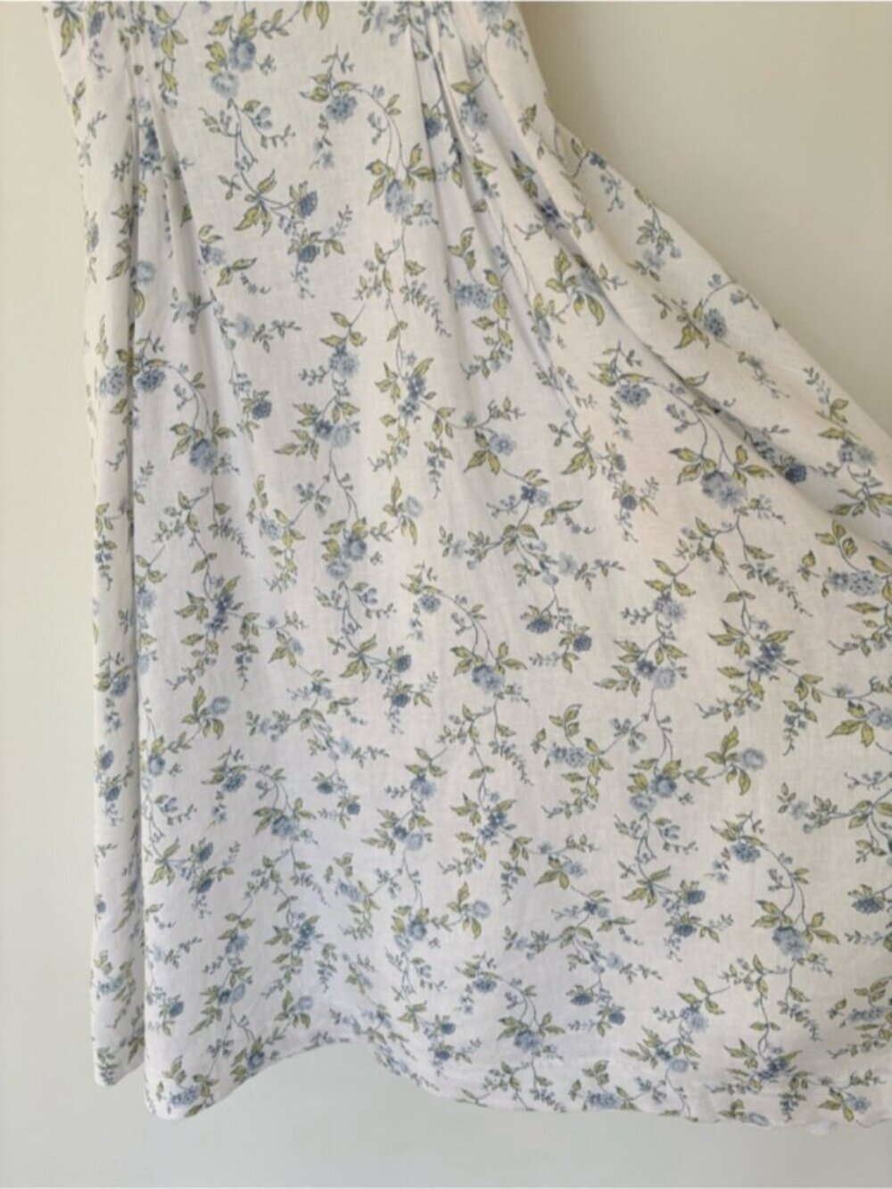 NEW Reformation Pomona Linen Lace Trim Midi Dress Nostalgia Floral | US 6 UK 10 - Picture 7 of 12